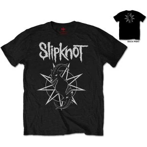 image of Slipknot - Goat Star Logo Unisex Large T-Shirt - Black