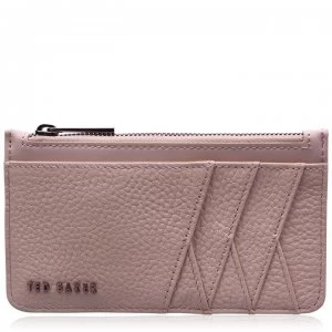 Image of Ted Baker Allexaa Bow Leather Card Holder - taupe