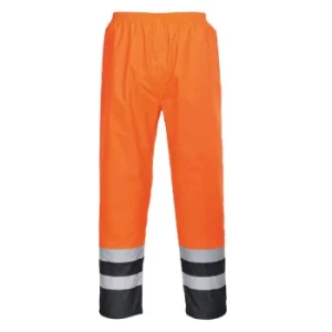 Image of Oxford Weave 300D Class 2 Two Tone Hi Vis Trousers Orange 3XL