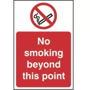 image of No smoking beyond this point - Sign - PVC (200 x 300mm)