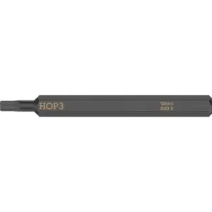 Image of Wera 840 S Hexagon Screwdriver Bit for Hand Impact Drivers Hex 3mm 70mm Pack of 1