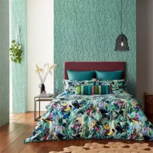 Image of Harlequin Dance of Adornment Cotton Duvet Cover - Multi