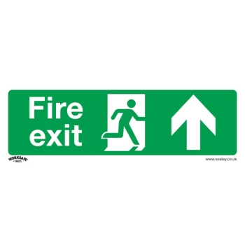 Image of Safety Sign - Fire Exit (Up) - Rigid Plastic