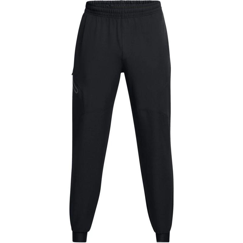 Image of Under Armour Mens Unstoppable Closed Hem Woven Joggers Black male 2XL