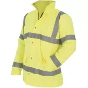 image of Yoko Mens Hi-Vis Road Safety Jacket (2XL) (Hi-Vis Yellow) - Hi-Vis Yellow