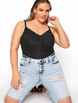 Image of Yours Limited Lace Body - Black, Size 18, Women