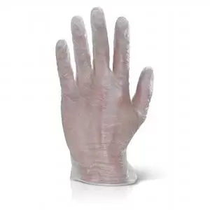 image of Beeswift Vinyl Examination Gloves Clear L Box of 1000 VDGL