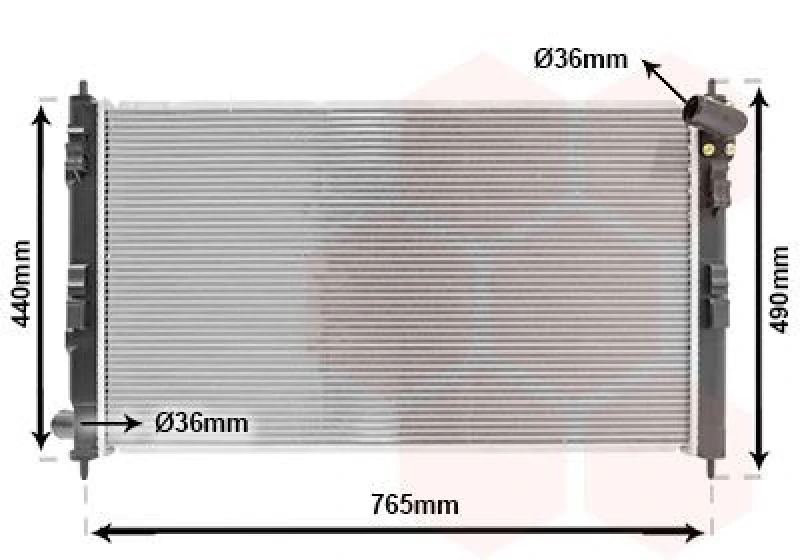 Image of VAN WEZEL Engine radiator VAN WEZEL 32002201