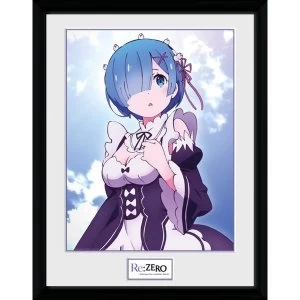 image of Re:Zero Rem Clouds Framed Collector Print