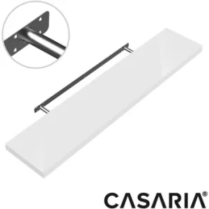 Image of Floating Shelves Shelf Including Bracket Wall Shelving Living Room Kitchen Black White Grey Oak High Gloss Matt 50 70 90 110cm 90cm Glossy White