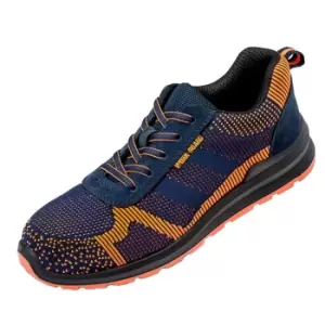 Image of Result Work-Guard Unisex Adults Suede Trim Safety Trainer (10 UK) (Navy/Orange)