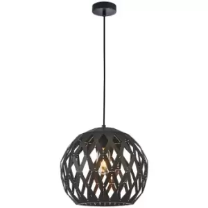 Image of Italux Lighting - Italux Hilo Modern 1 Light Wire Frame Pendant Ceiling Light, E27