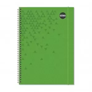 image of RHINO A4 Polypropylene Twinwire Notebook with Elastic Band 200 Pages