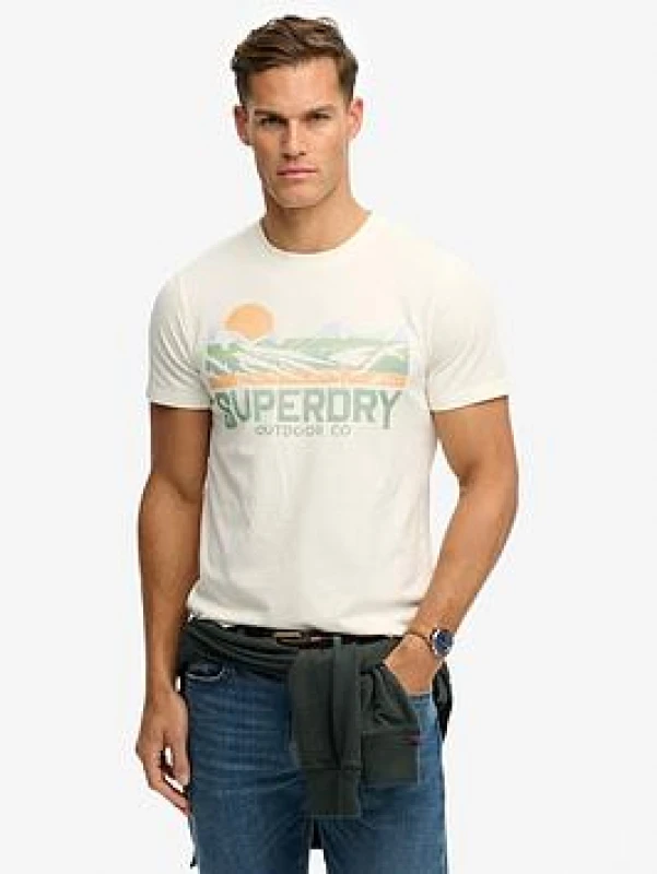 Image of Superdry T-Shirt Superdry Outdoors Mountain Blanc Male M