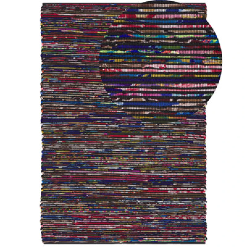 Image of Beliani Rug Bartin Black 160 X 230 Cm