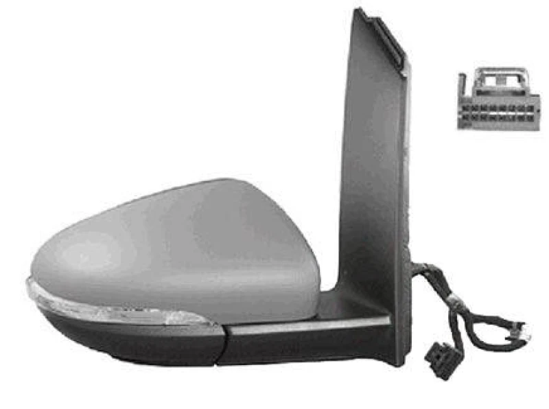 Image of VAN WEZEL 5735818 Wing mirror * HAGUS * Right, with memory, primed Outside Mirror (50)