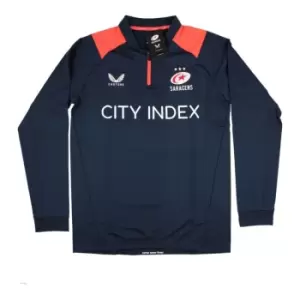 Image of 2022-2023 Saracens Half Zip Midlayer (Navy)