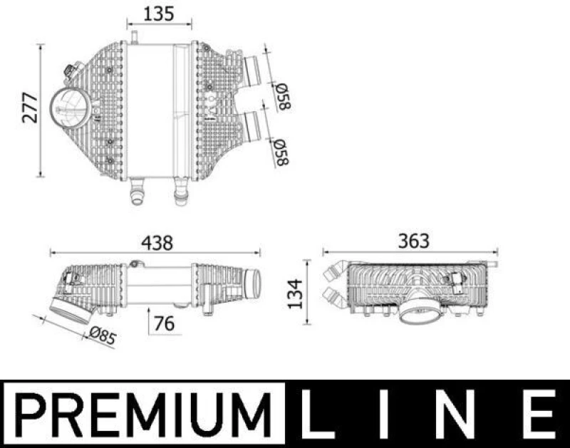 Image of Intercooler MAHLE CI 618 000P