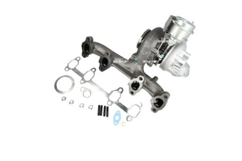 Image of NRF 90010077 Turbocharger with gaskets/seals, with exhaust manifold Charger,charging system (2234)