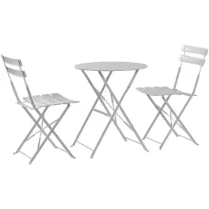 image of 2 Seater Sussex Bistro Set - Round - White - Harbour Housewares