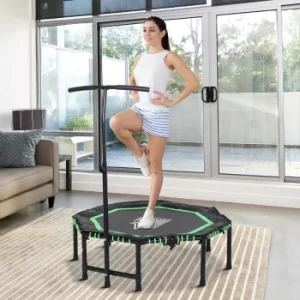 image of Workout Trampoline with Adjustable Height Handle, Green