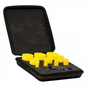 image of Starrett KDC10021 12 Piece Electricians Hole Saw Set