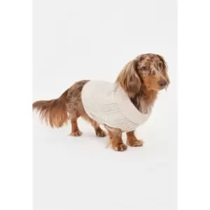 image of Missguided Cable High Neck Dog Jumper - Neutral