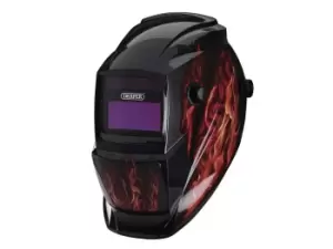 Image of Draper WHVS-RF Auto-Darkening Welding Helmet Red Flames