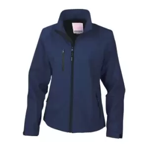Image of Result Ladies/Womens La FemmeA 2 Layer Base Softshell Breathable Wind Resistant Jacket (M) (Navy Blue)