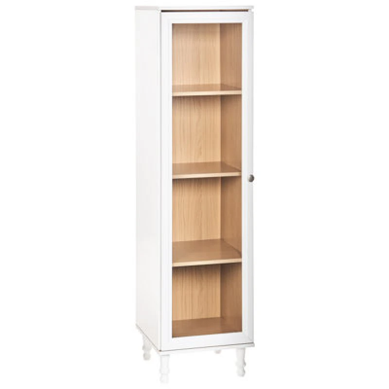 Image of Beliani Glass Display Cabinet Tingledale 40 Cm White