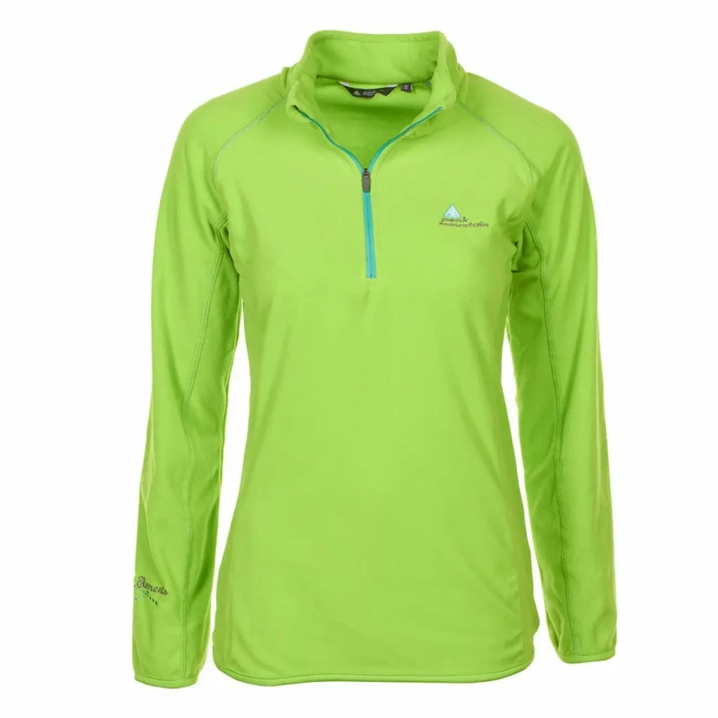 Image of Peak Mountain Micro fleece half zip sweatshirt for girls Peak Mountain Fafine Vert Female 4 ans FAFINE/AF-VERT LIME
