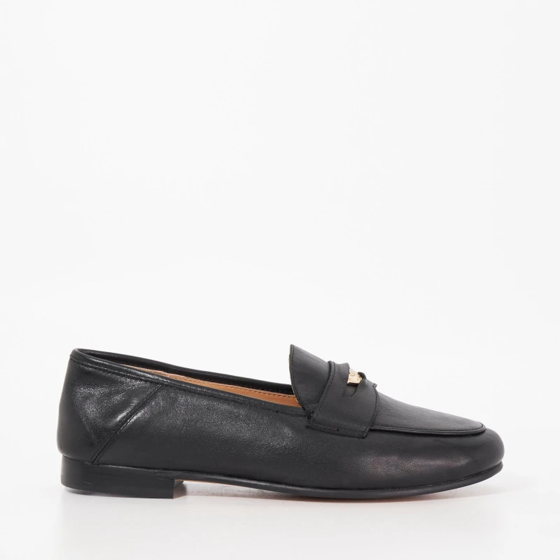 Image of Dune London Womens Greek Loafers Black Leather female 3 (36)