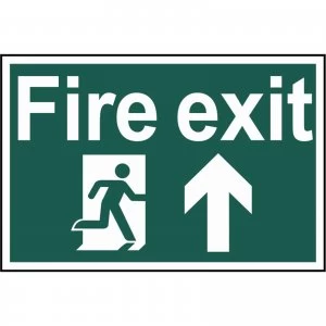 image of Scan Fire Exit Running Man Arrow Up Sign 300mm 200mm Standard