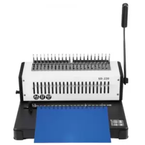 Image of VEVOR 21 Holes Metal Coil Binding Machine SD-220B Book Binding Machine Comb Puncher Comb Binding Machine for A4 400 Sheet Papers