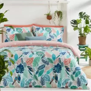 Image of Furn Guava Tropical Duvet Cover Set (King) (Multicoloured)