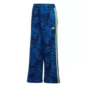 Image of adidas FARM Rio Wide-Leg Joggers Womens - Mystery Blue / Hi-Res Yellow