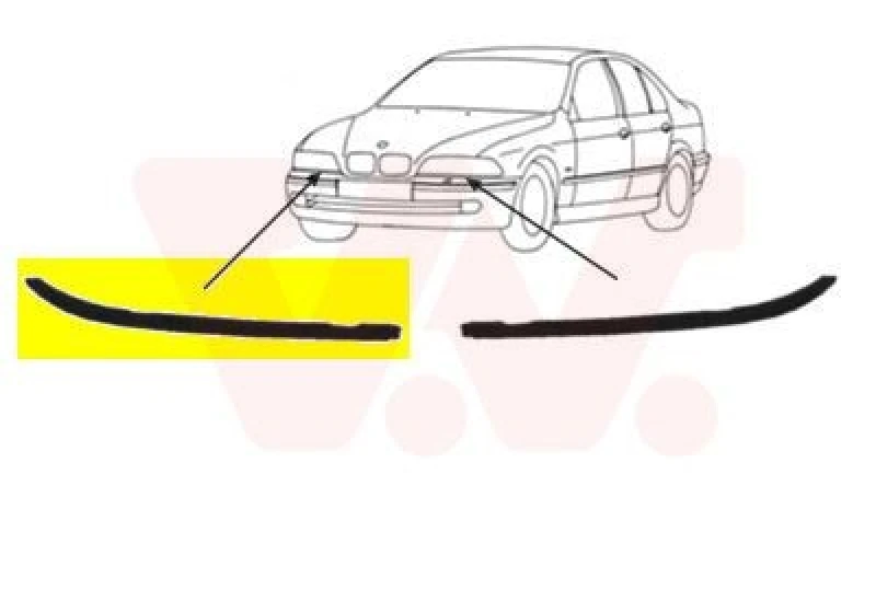 Image of VAN WEZEL Headlight Trim VAN WEZEL 0639516