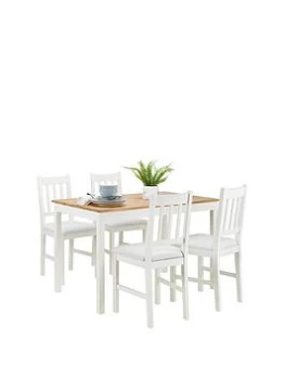 image of Julian Bowen Coxmoor 120 Cm Dining Table + 4 Chairs