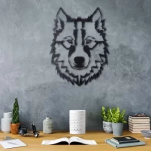 Image of Wolf XL Black Decorative Metal Wall Accessory