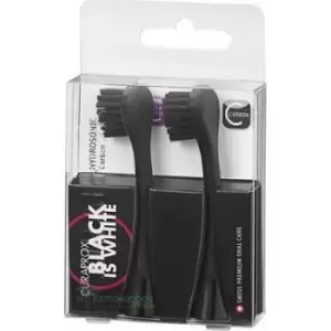 image of CURAPROX Black is White Electric toothbrush brush attachments 2 pc(s) Black