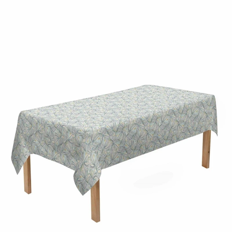 Image of Luxury Living Monstera Tablecloth 150cm x 215cm Oblong Light Green