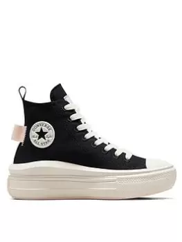 image of Converse Chuck Taylor All Star Move, Black/White, Size 3 Older