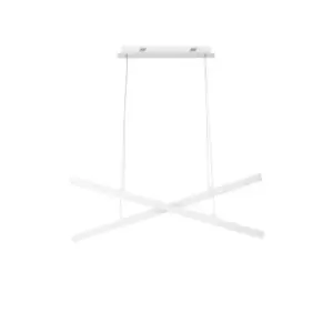 Image of Netlighting Merano Hamilton Integrated LED Pendant Ceiling Light Sandy White Alu