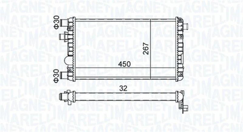 Image of MAGNETI MARELLI Engine radiator MAGNETI MARELLI 350213191300
