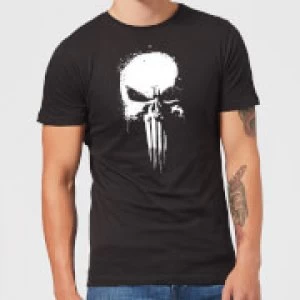 Image of Marvel The Punisher Paintspray Mens Black T-Shirt - L - Black