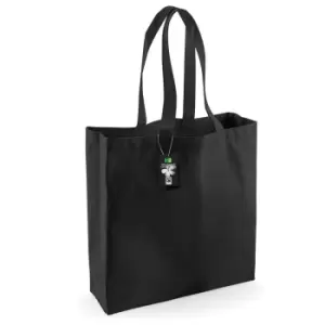 Image of Westford Mill Cotton Classic Shopper Bag (21 Litres) (Pack of 2) (One Size) (Black)