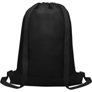 image of Bullet Nadi Mesh Drawstring Bag (One Size) (Solid Black)