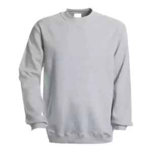 Kariban Mens Plain Crew Neck Sweatshirt (XS) (Oxford Grey)