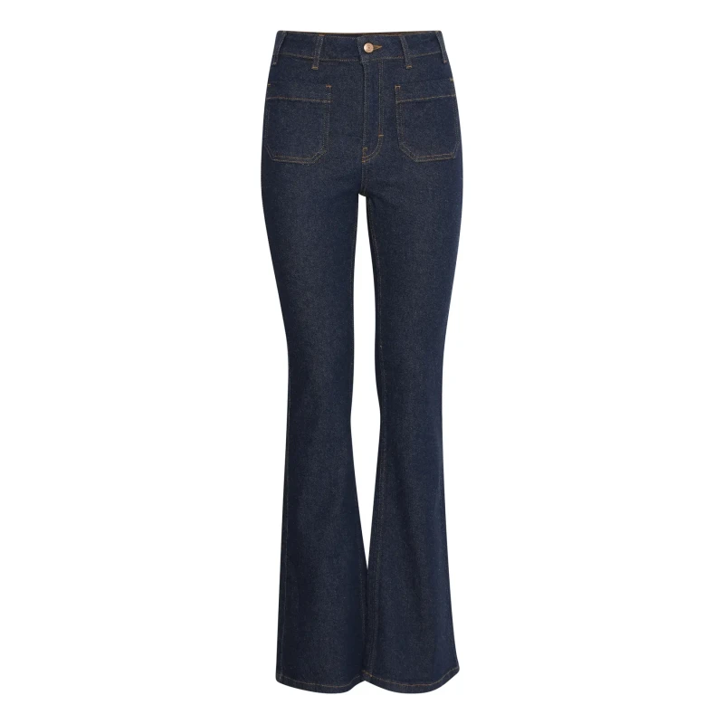 Image of Pulz Jeans Flared jeans For Her Pulz Jeans Bella Bootcut Bleu Female 28x30
