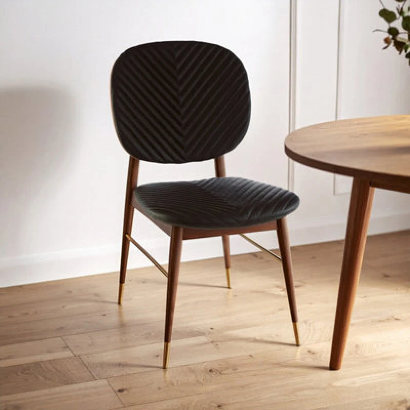 Image of Orsina Upholstered Dining Chair, Durable Dining Chair For Breakfast, Practical Leather Chair For Dining Room